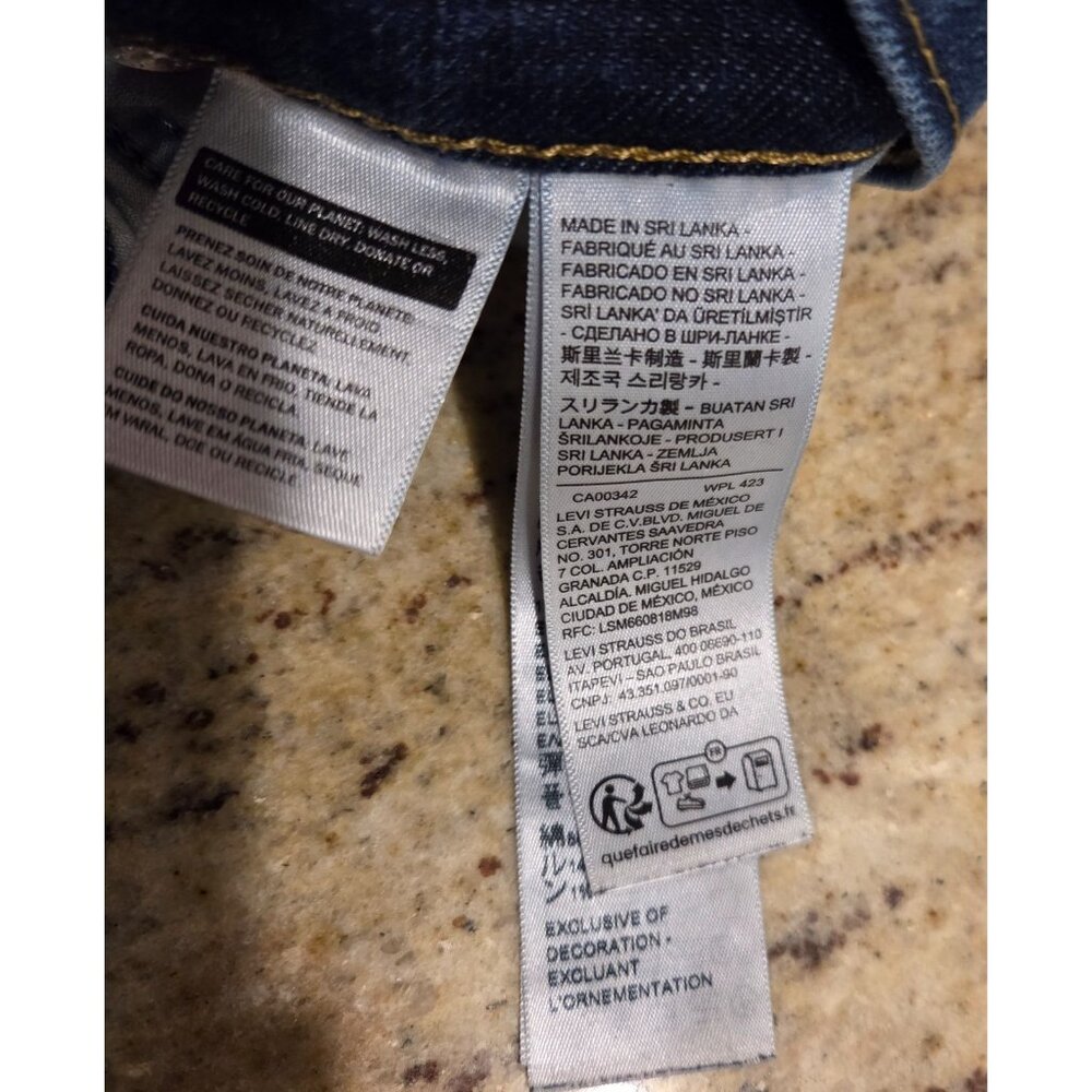 Levis High Rise Wide Leg Stretch Jeans Womens 31 *Back Hem Distress* Skater - Picture 13 of 16